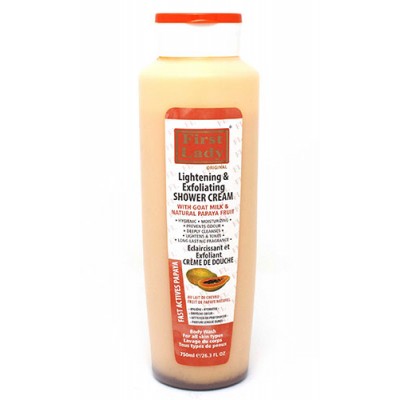 First Lady Lightening & Exfoliating Shower Cream with Goats Milk & Papaya 750ml
